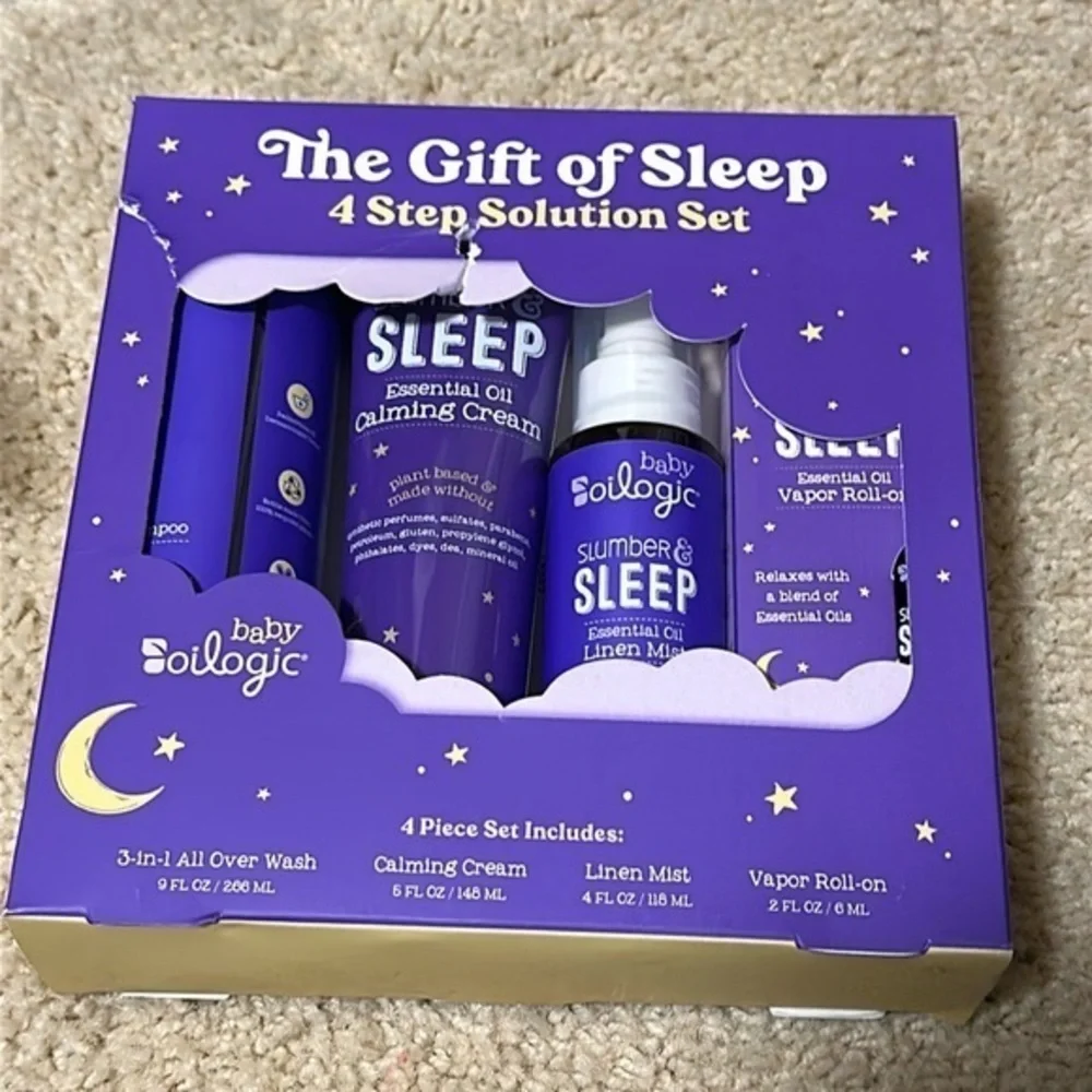 Oilogic slumber & sleep essential oil vapor roll on linen mist calming cream